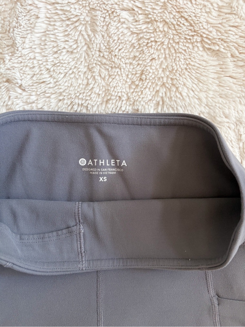 Athleta Salutation Stash Pocket High Rise Leggings Gray XS - Picture 4 of 6